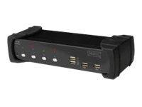 DIGITUS DS-12840 - KVM-/Audio-/USB-Switch - 4 x KVM/Audio/USB - 1 lokaler Benutzer - Desktop