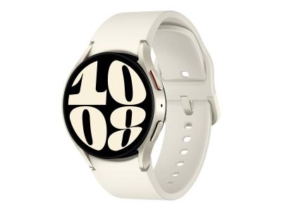 Samsung Galaxy Watch6 - 40 mm - intelligente Uhr mit Sportband - Cream - Bandgr??e: S/M - Anzeige 3.33 cm (1.3")