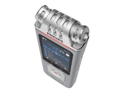Philips Voice Tracer DVT4110 - Voicerecorder - 200 mW - kein Betriebssystem - 8 GB - Silber, Chrom