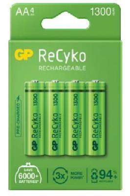 GP Battery ReCyko+ HR06 Mignon AA -Akku NiMH 1300 mAh 1.2 V 4 St.