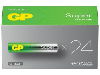 1x24 GP Super Alkaline AAA 1,5V Batterie Packs Rel.03024AETA-B24